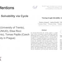 Viewing Graph Solvability via Cycle Consistency” received the Honorable Mention award at ICCV2021!
